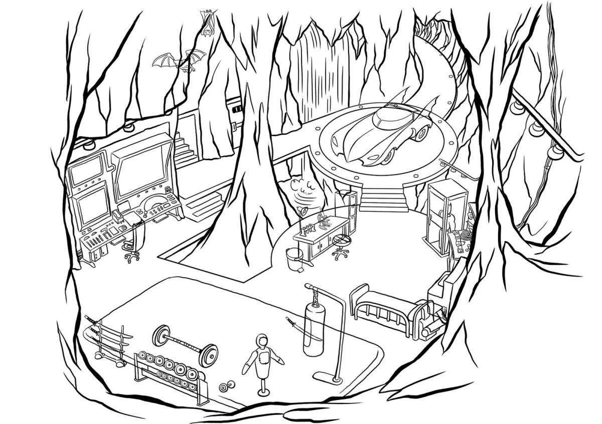 Coloring page amazing cave club