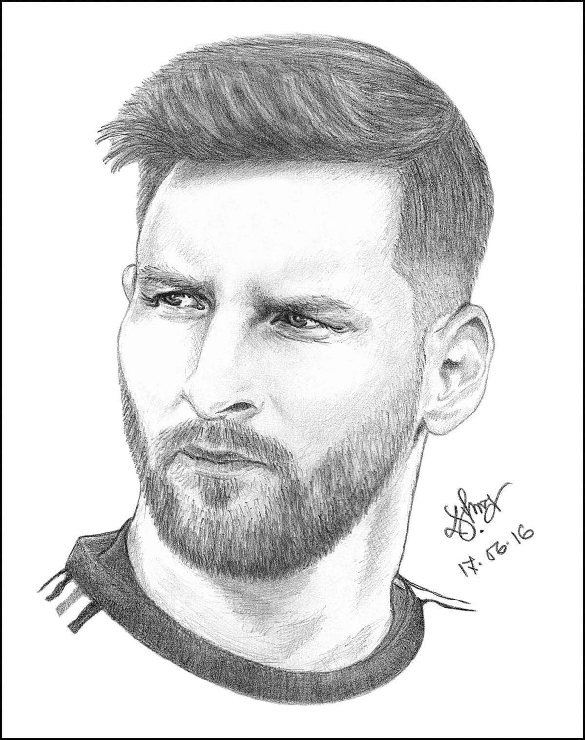Leo messi shining coloring book