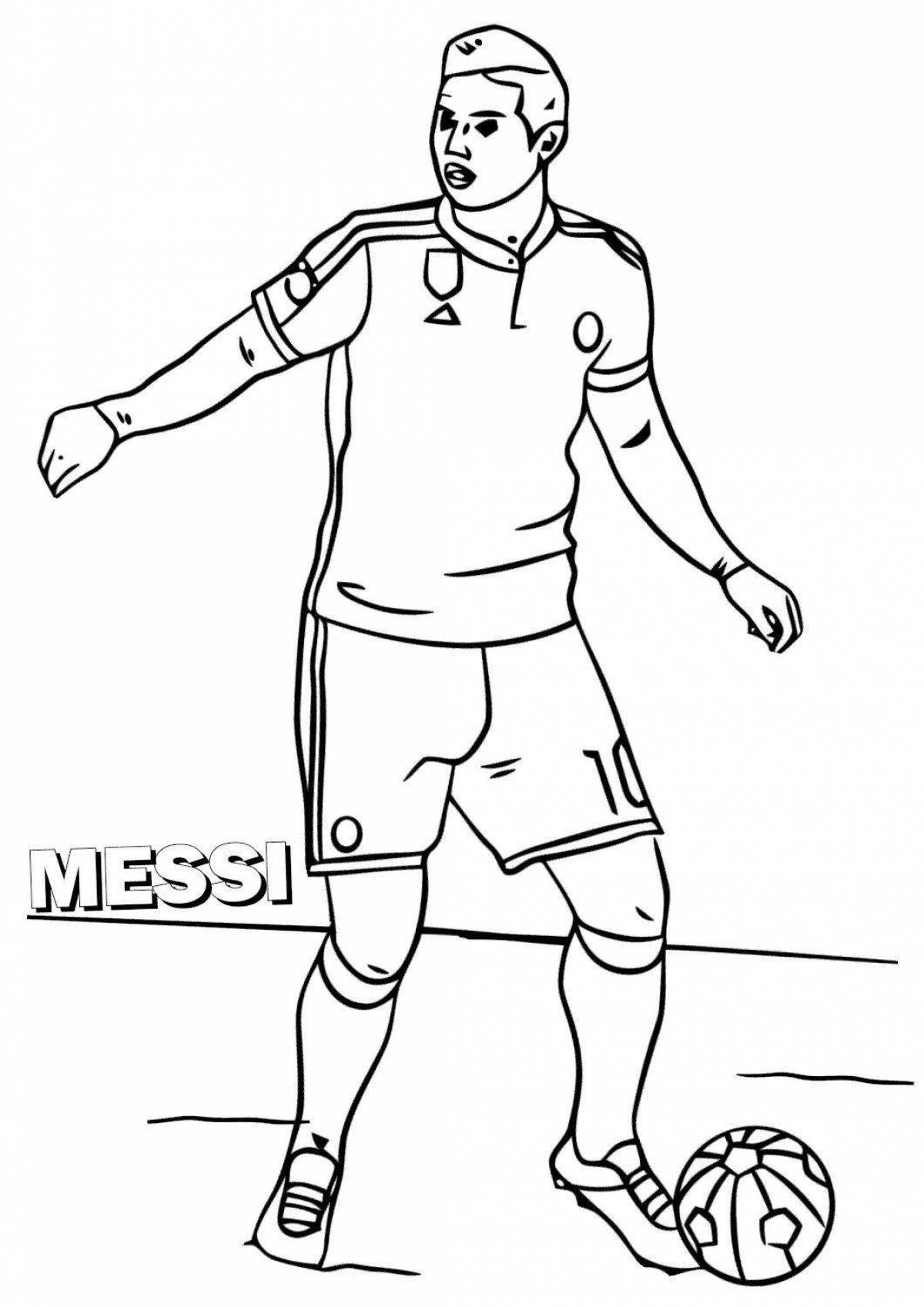 Leo messi playful coloring