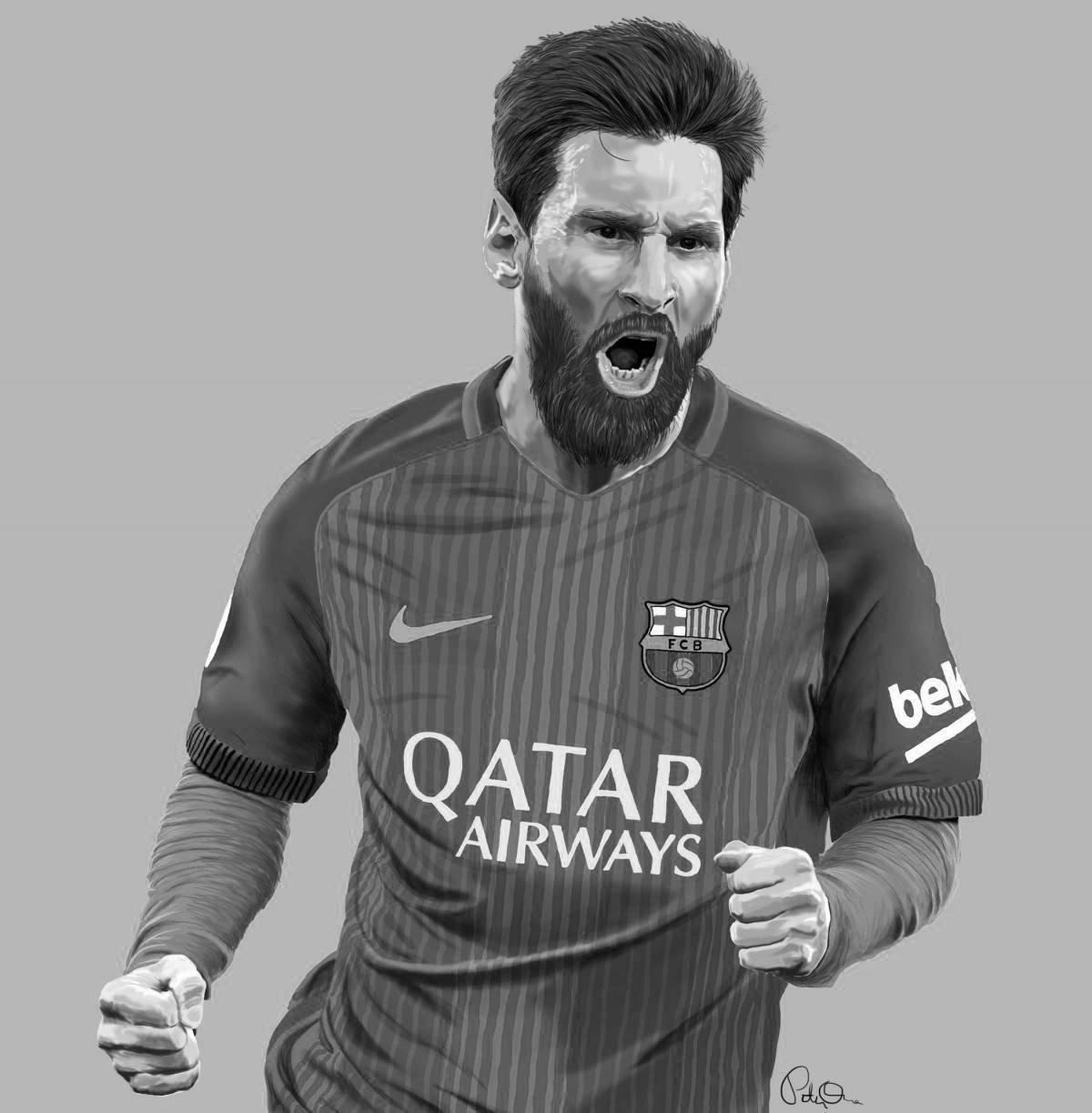 Приятная раскраска лео месси