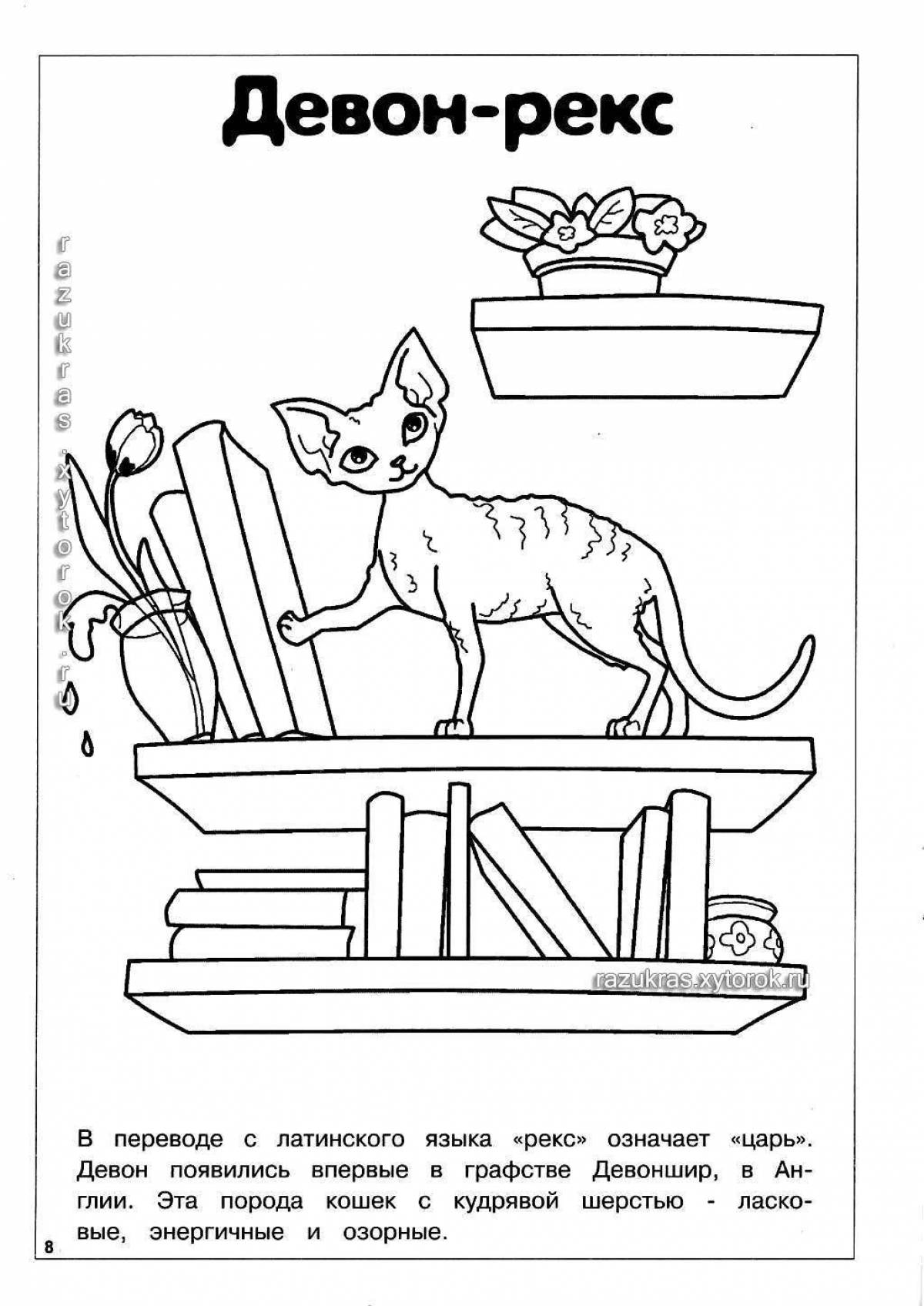 Majestic cat coloring page