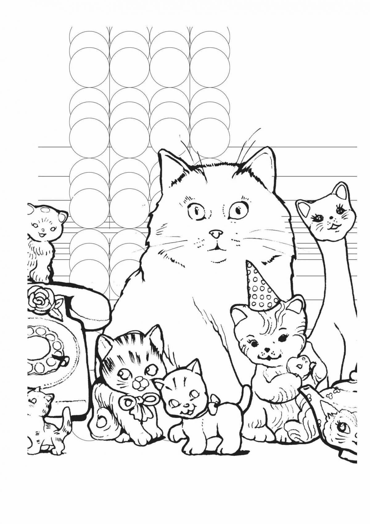 Sweet cat coloring book