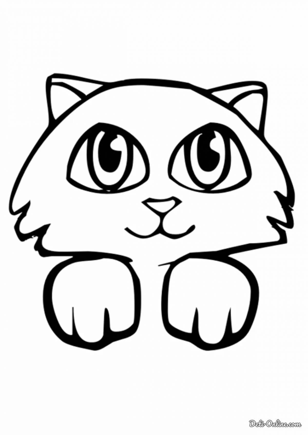 Cute and playful kitten coloring book