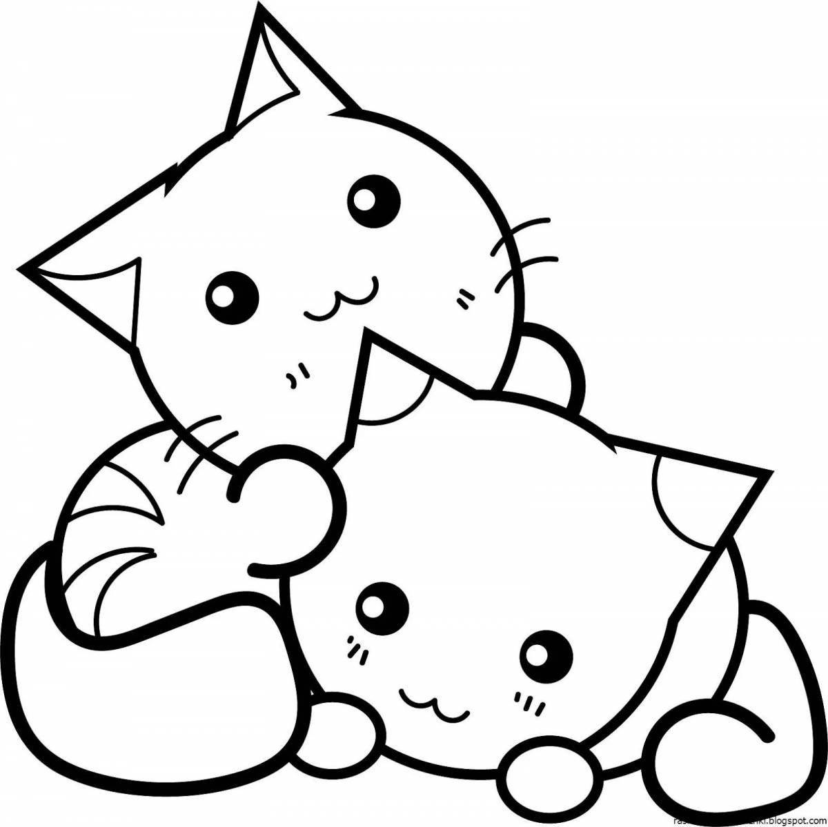 Cute and precious kitten coloring book