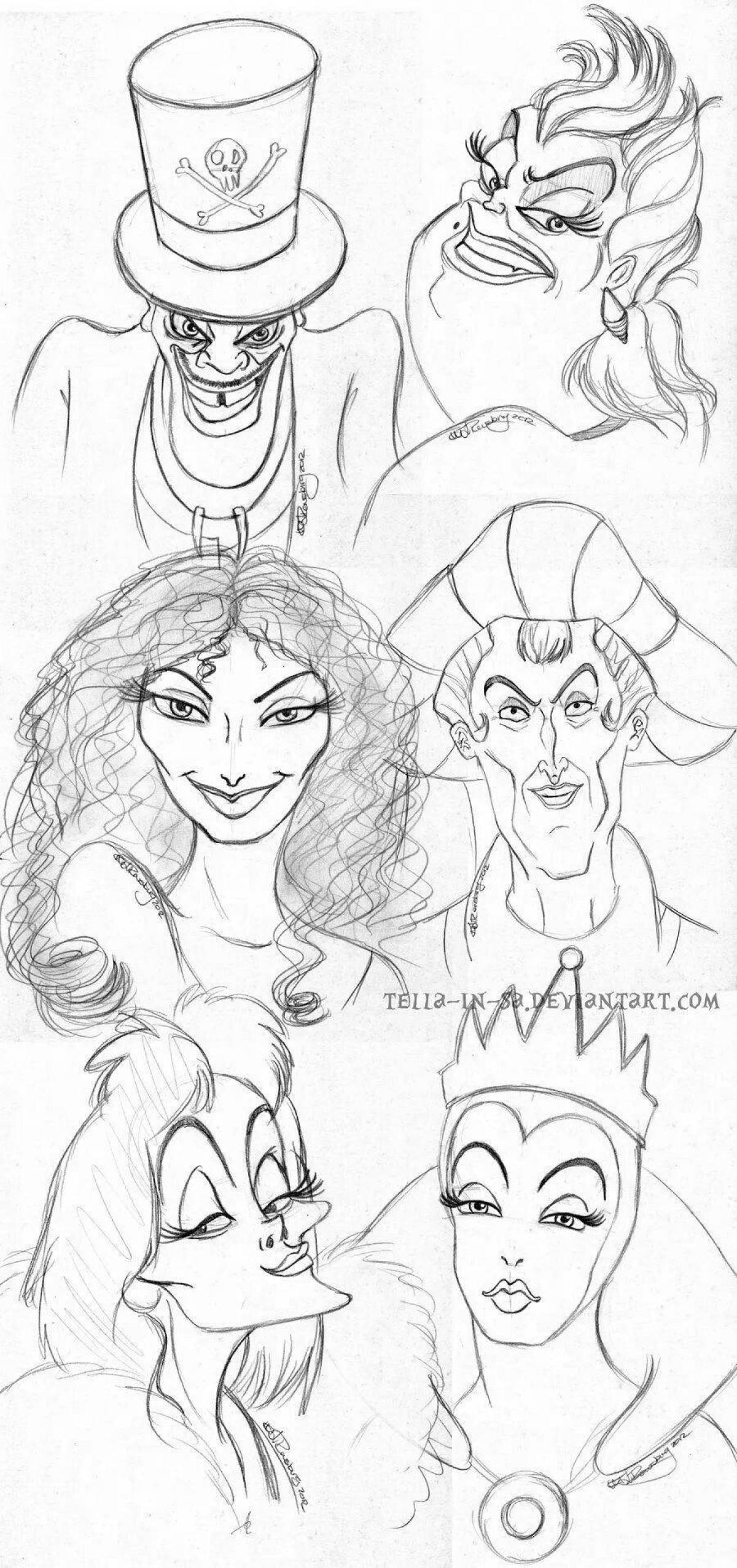 Disney villains magical coloring book