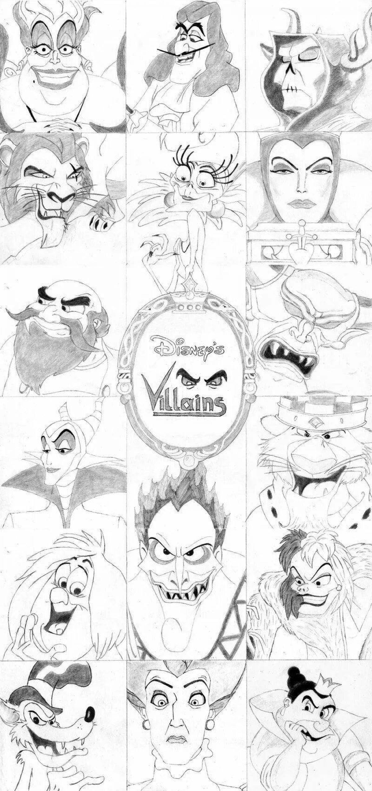 Photo Disney evil villains coloring pages