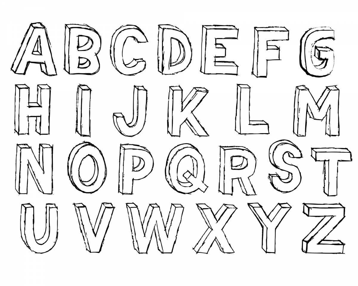 Coloring alphabet knowledge coloring page