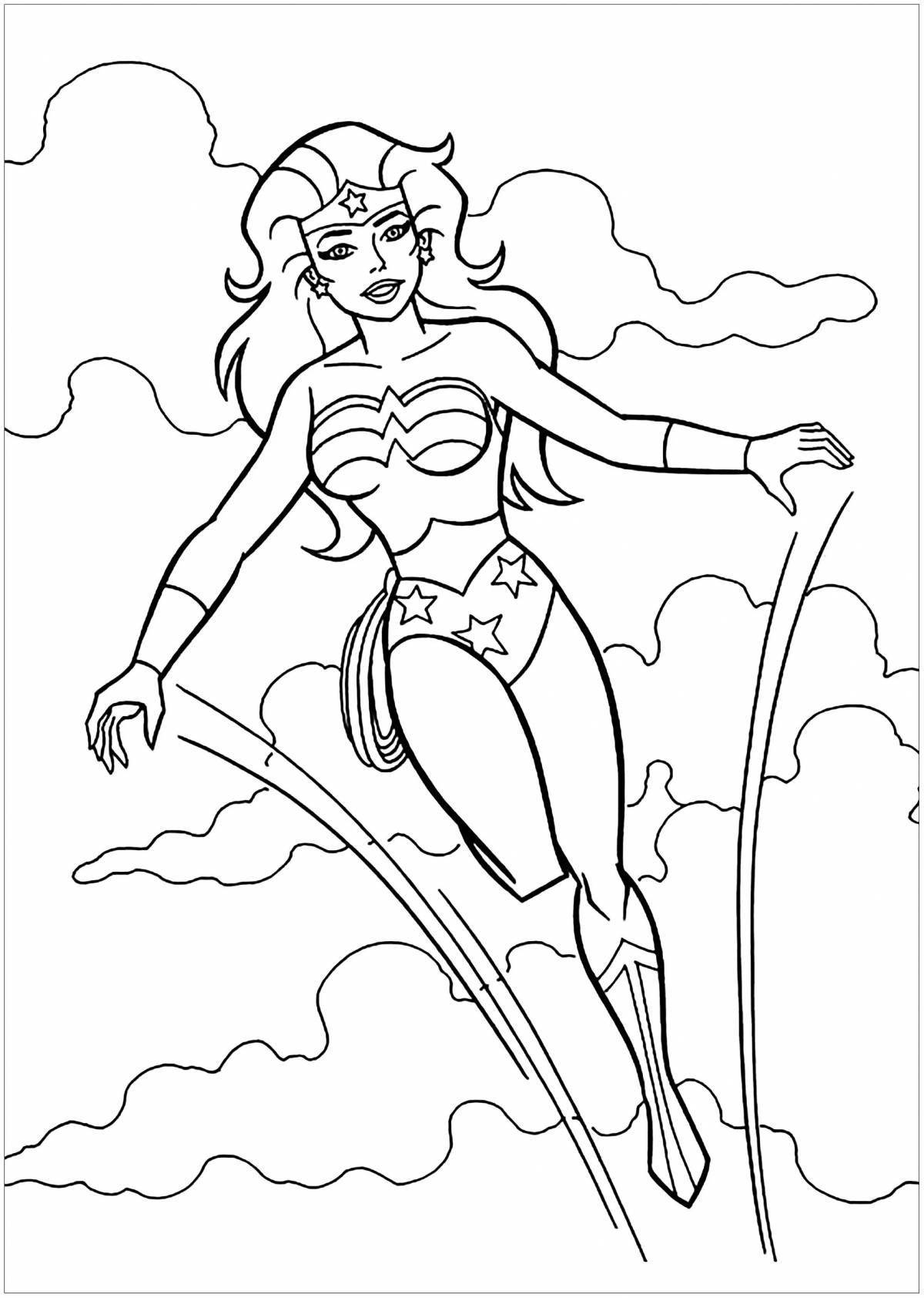 Dazzling superwoman coloring book