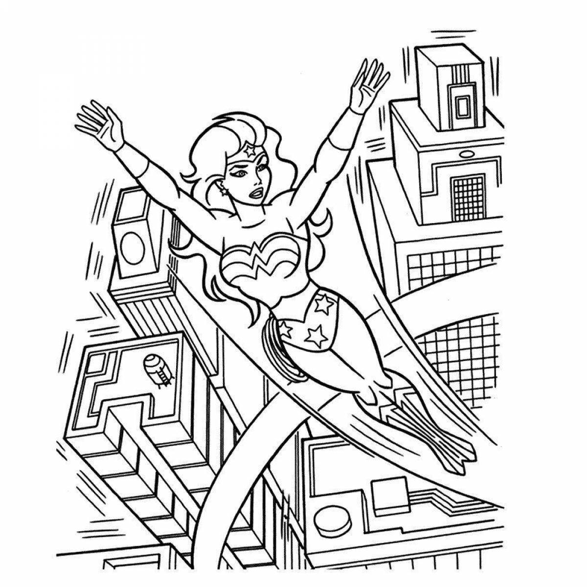 Flawless Superwoman coloring page