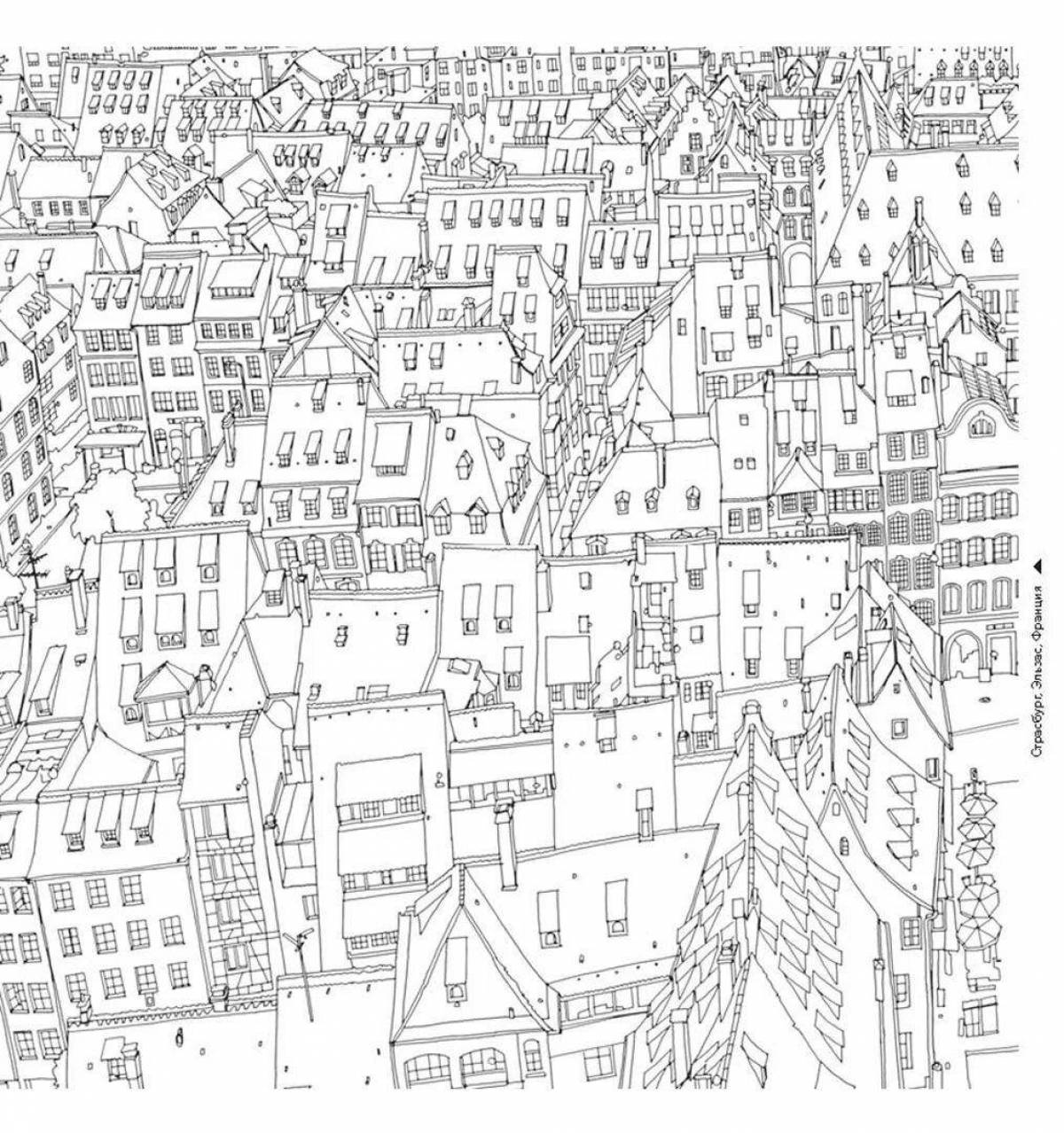 Awesome city coloring pages