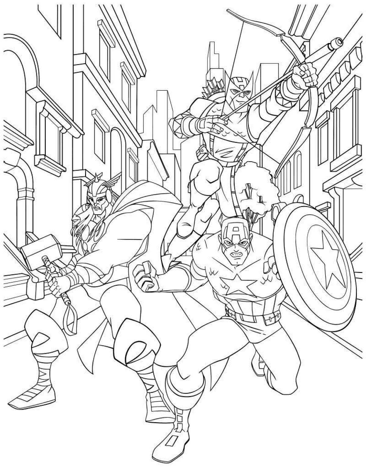 Adorable Lego Thor coloring book