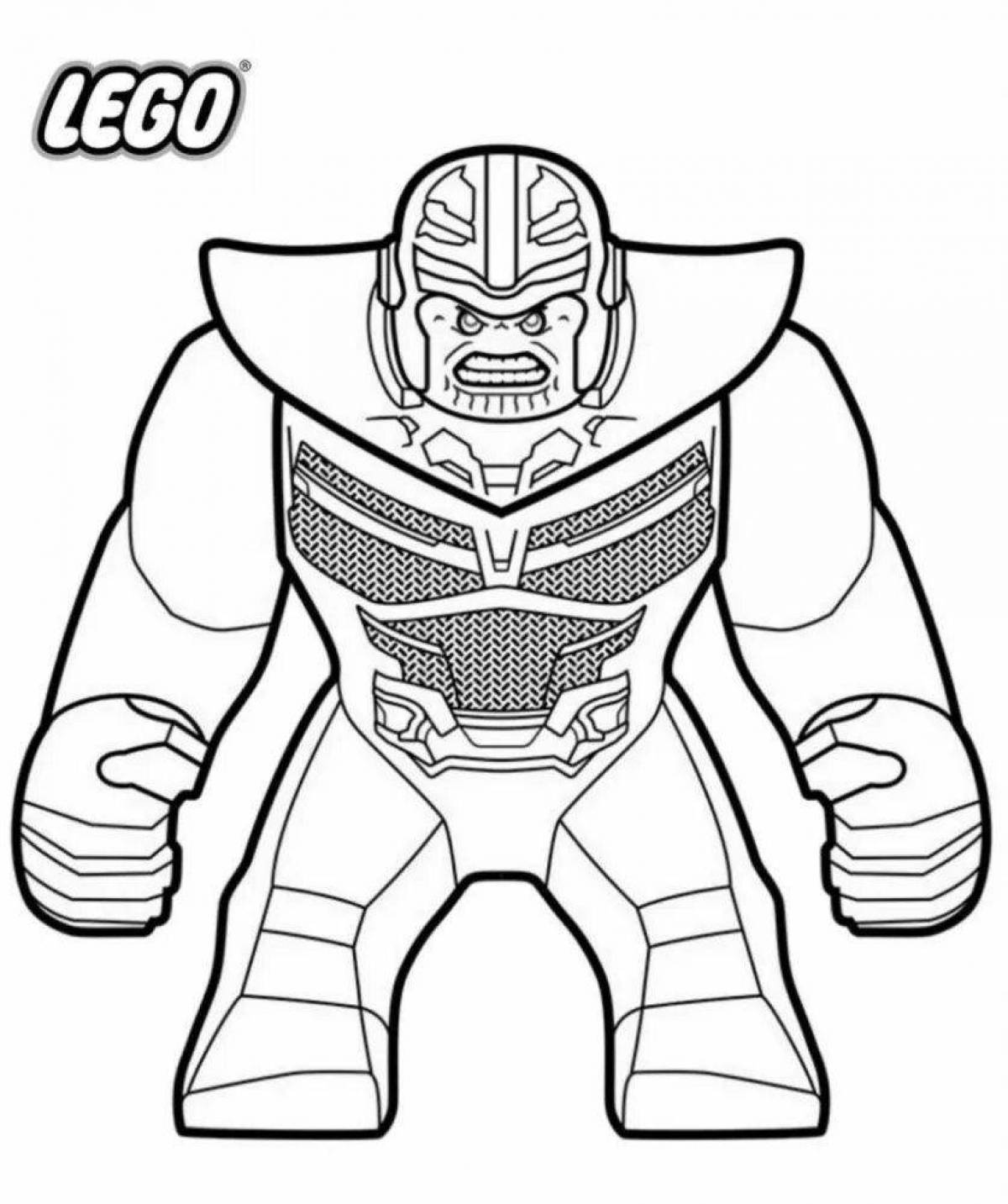 Cute lego thor coloring page