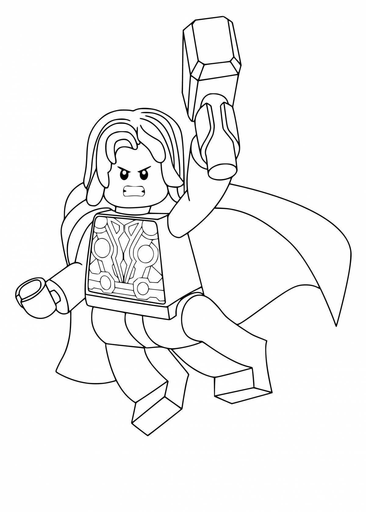 Lego thor bold coloring