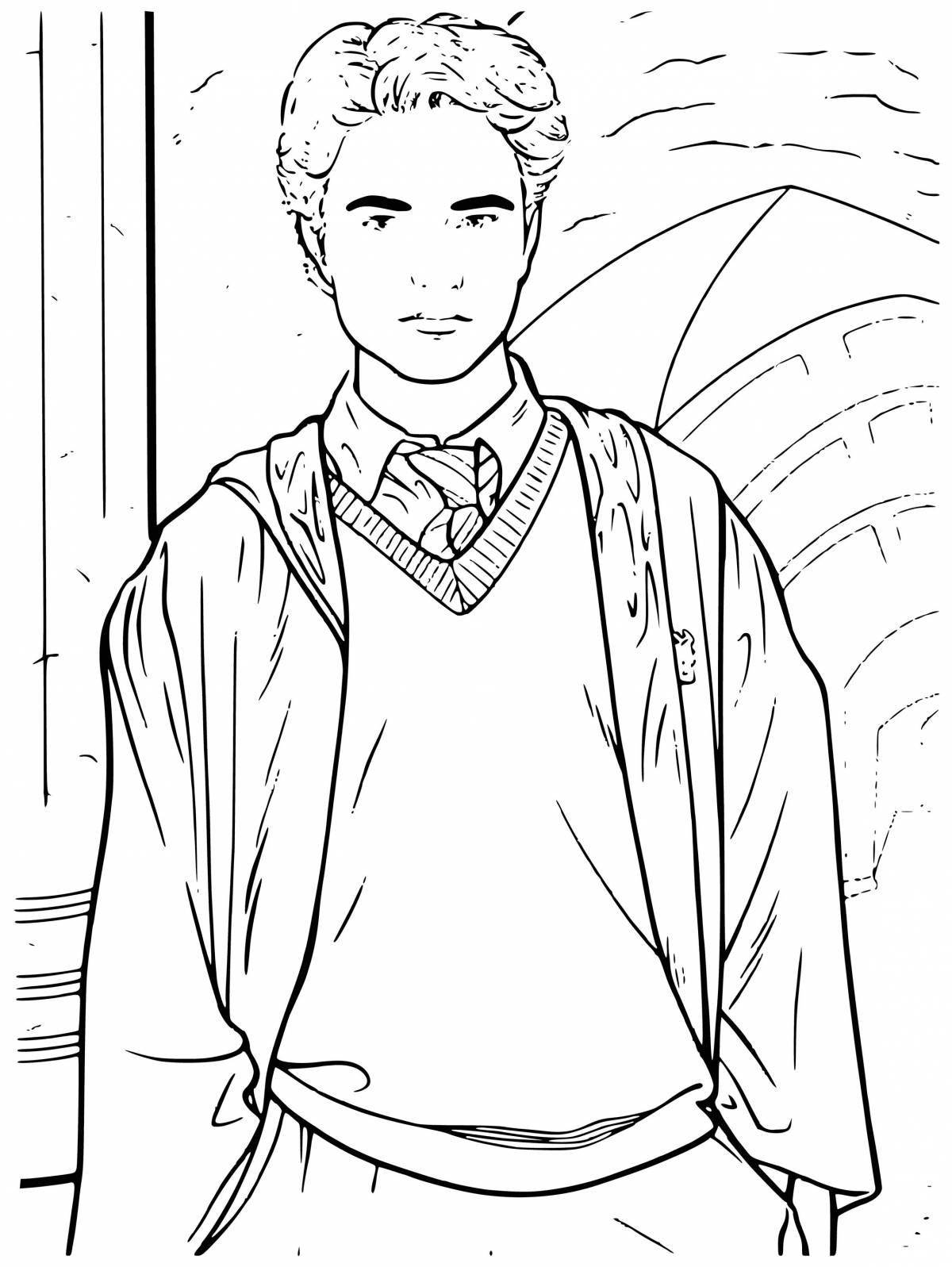 Colorful tom riddle coloring page