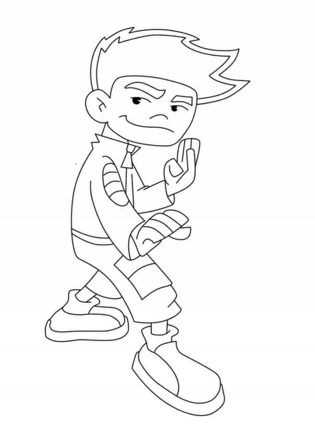 Colorful american dragon coloring page