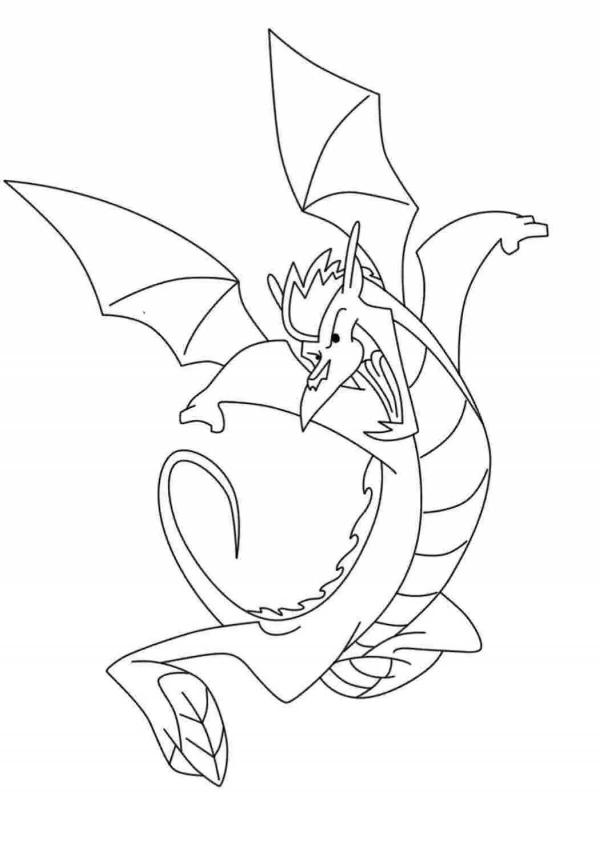 Vibrant American Dragon Coloring Page