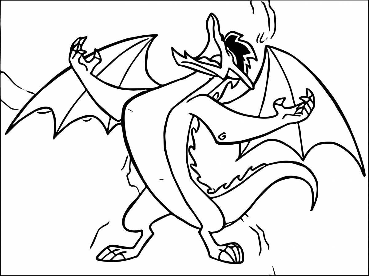 Majestic American dragon coloring page