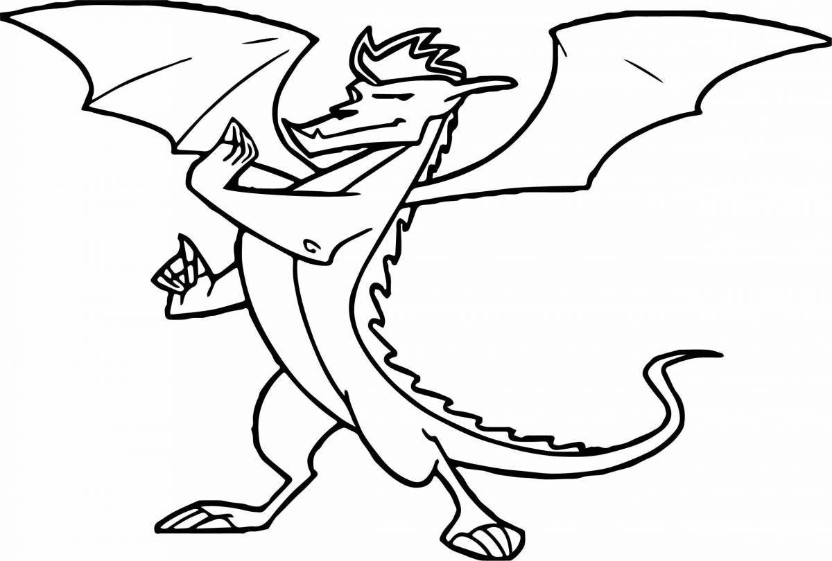 Blooming american dragon coloring page