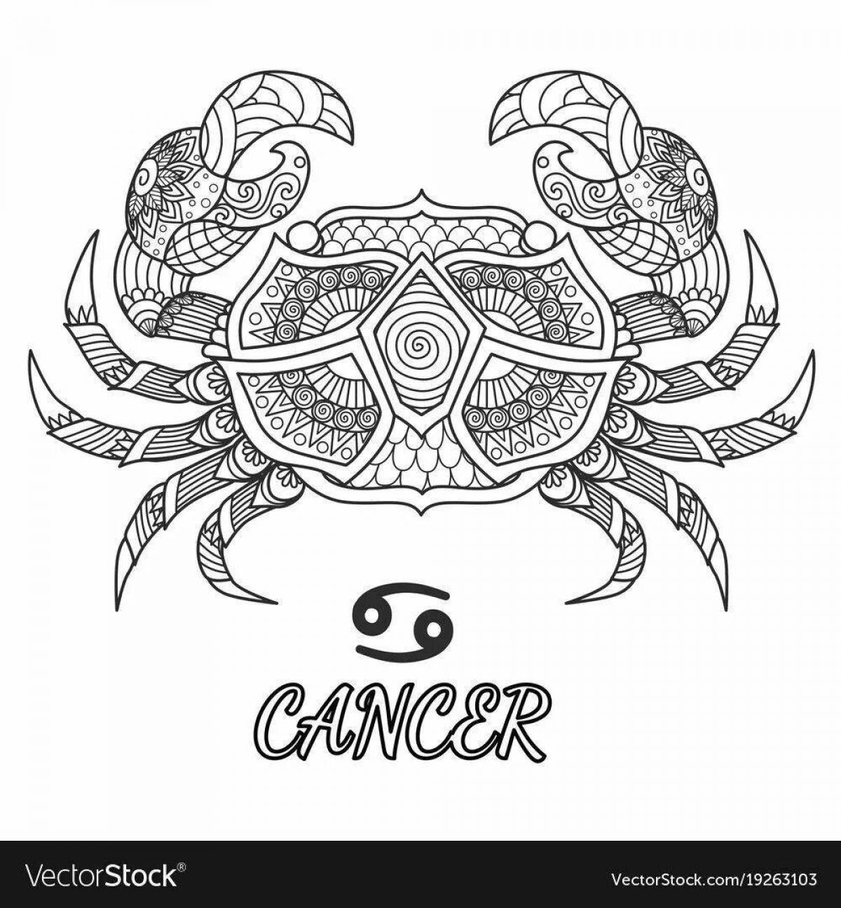 Glorious dark zodiac coloring book