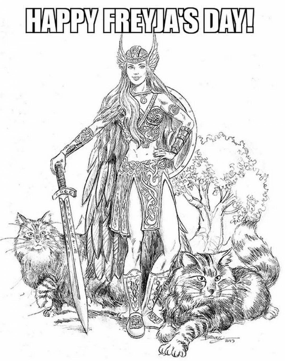 Large coloring of Slavic gods