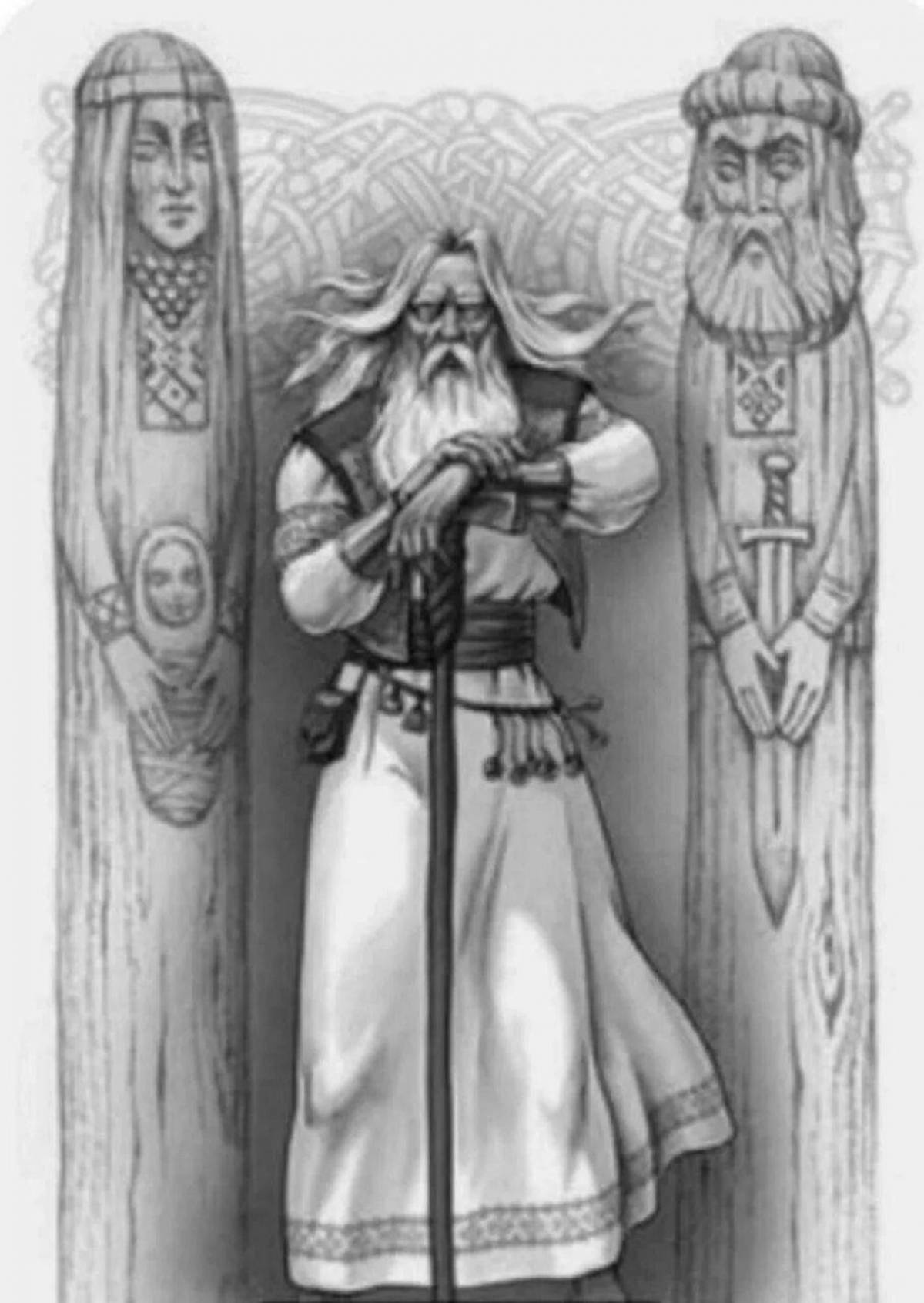 Exquisite coloring of Slavic gods