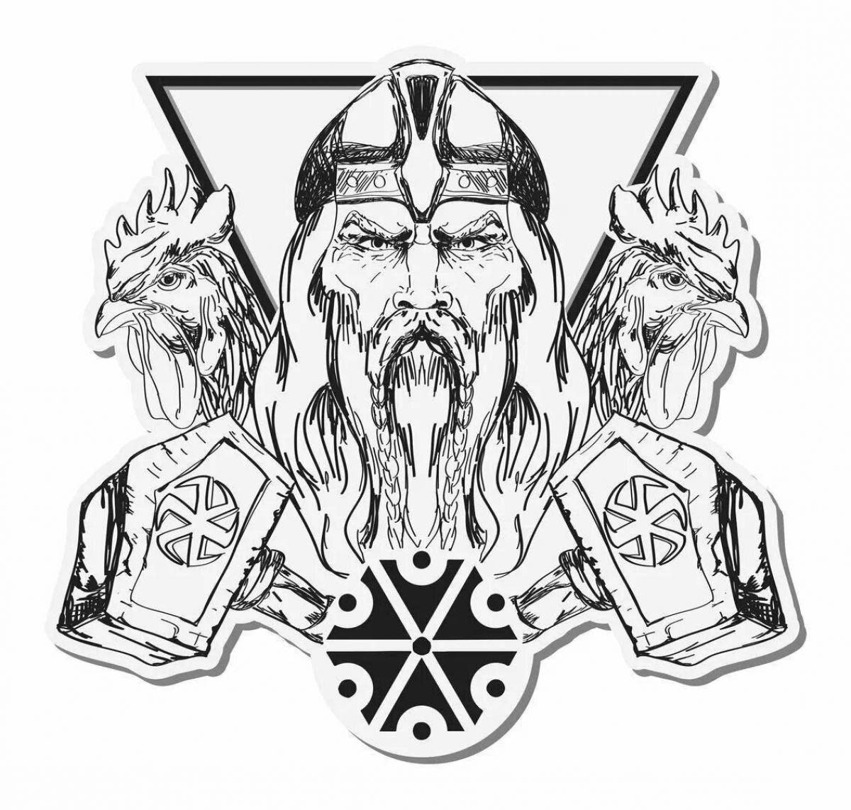 Exalted coloring of Slavic gods