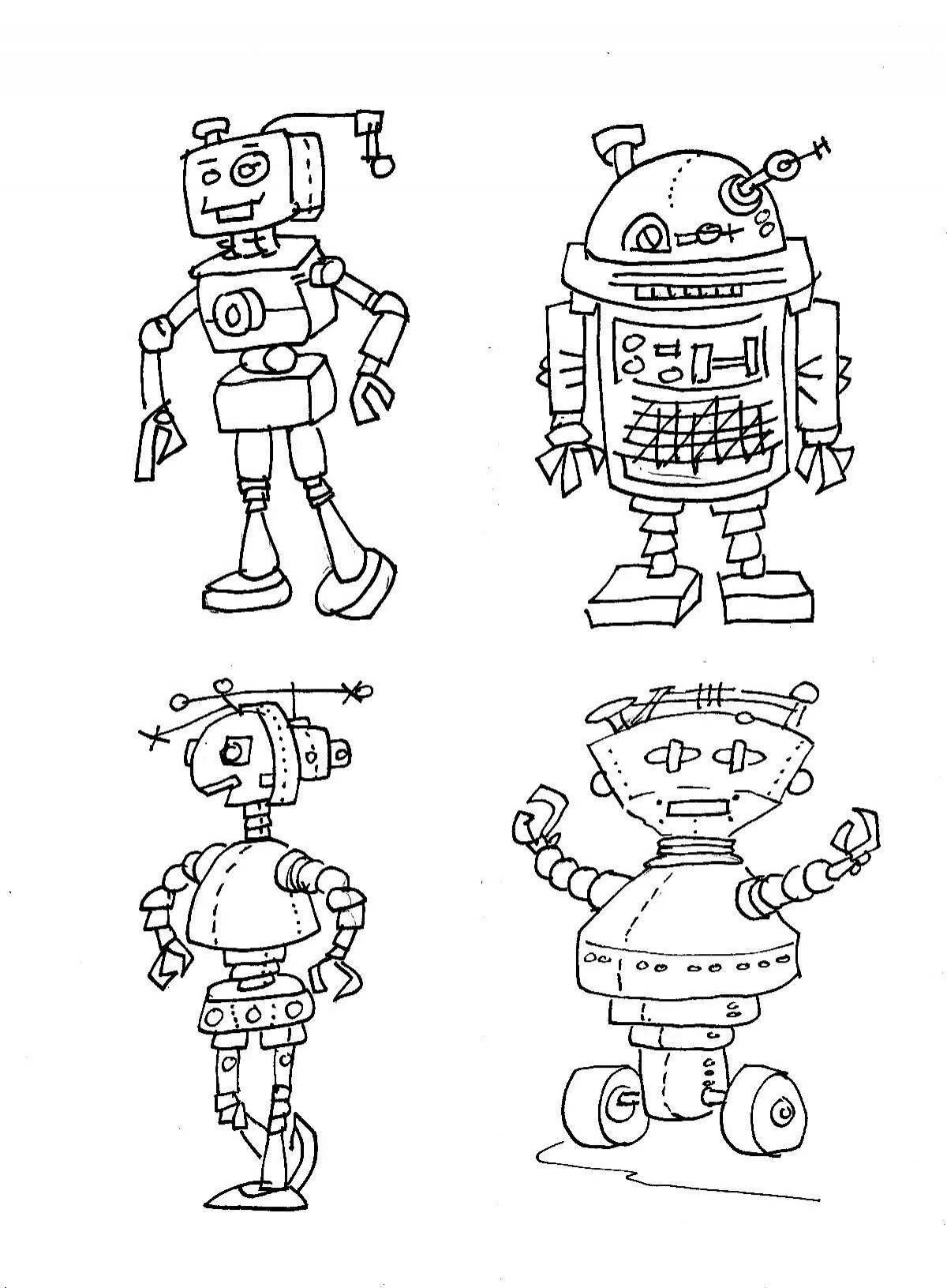 Great siren head robot coloring page