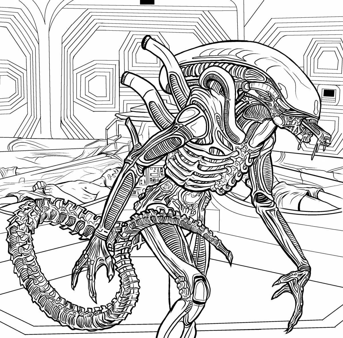 Intriguing siren head robot coloring page