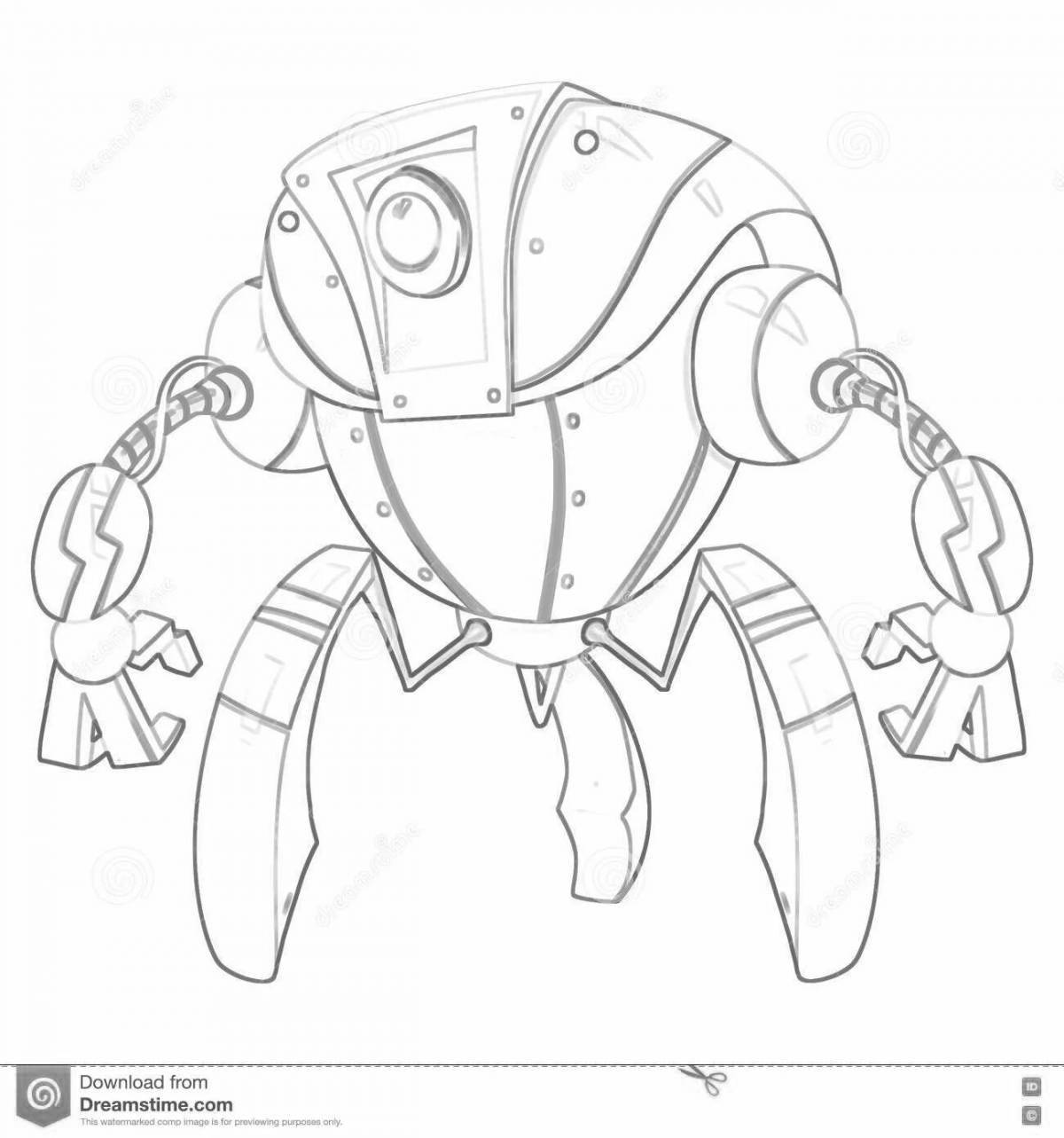 Amazing siren head robot coloring page