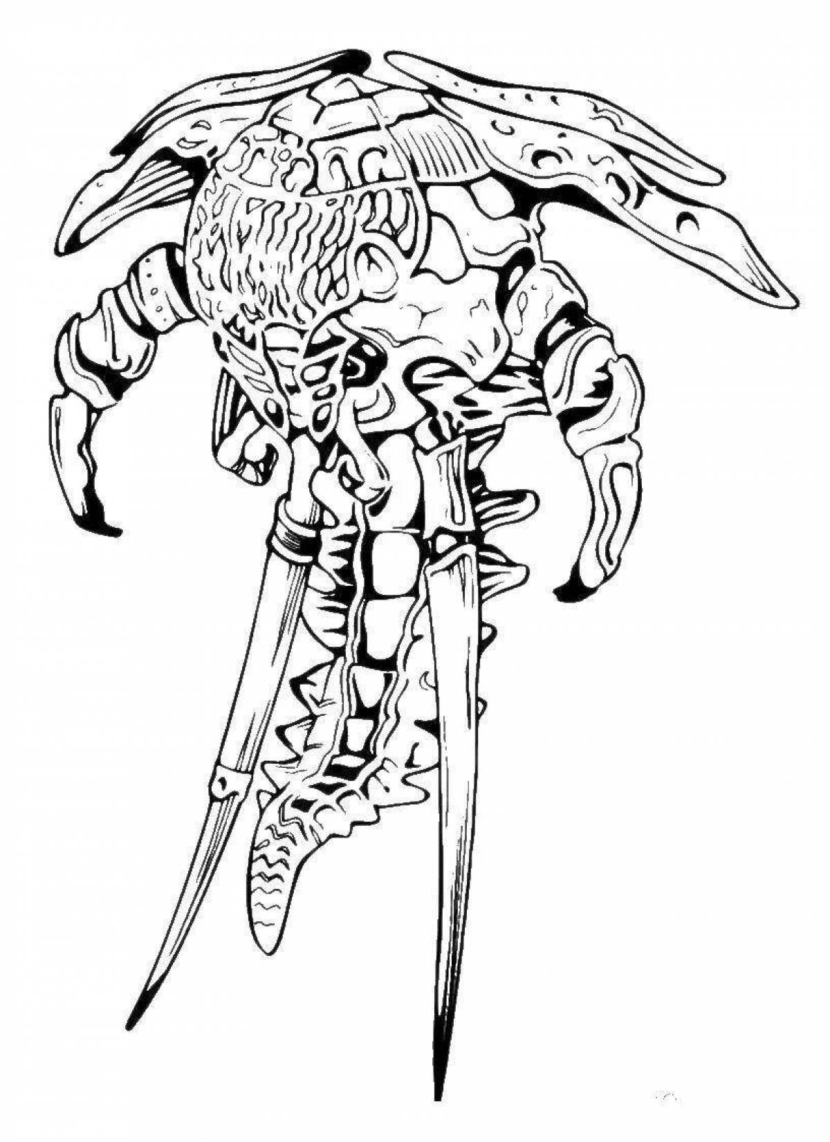 Incredible siren head robot coloring page