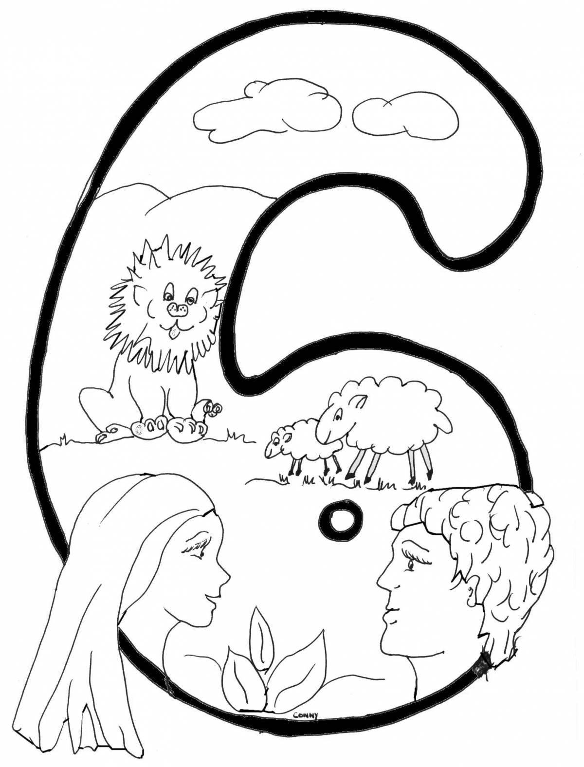 Coloring page grandiose creation of the world
