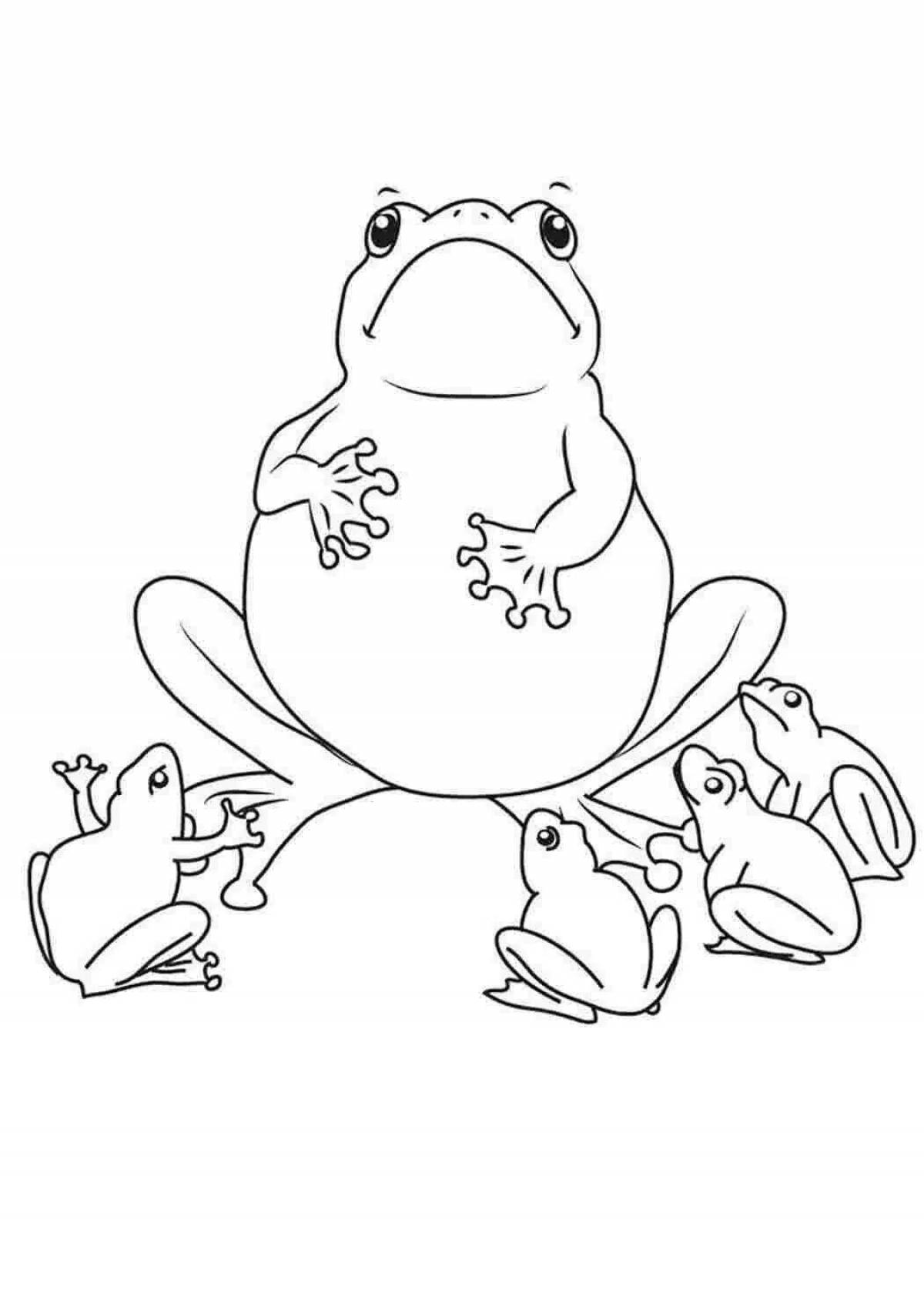 Coloring page dazzling frog