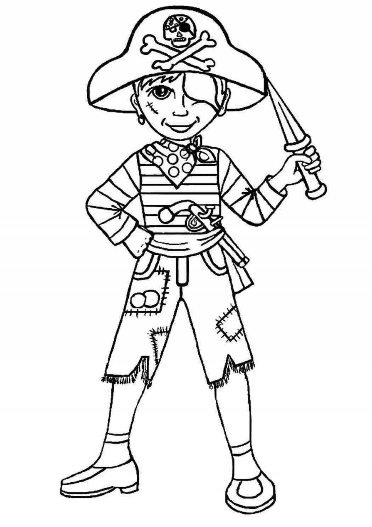 Coloring page joyful carnival costume