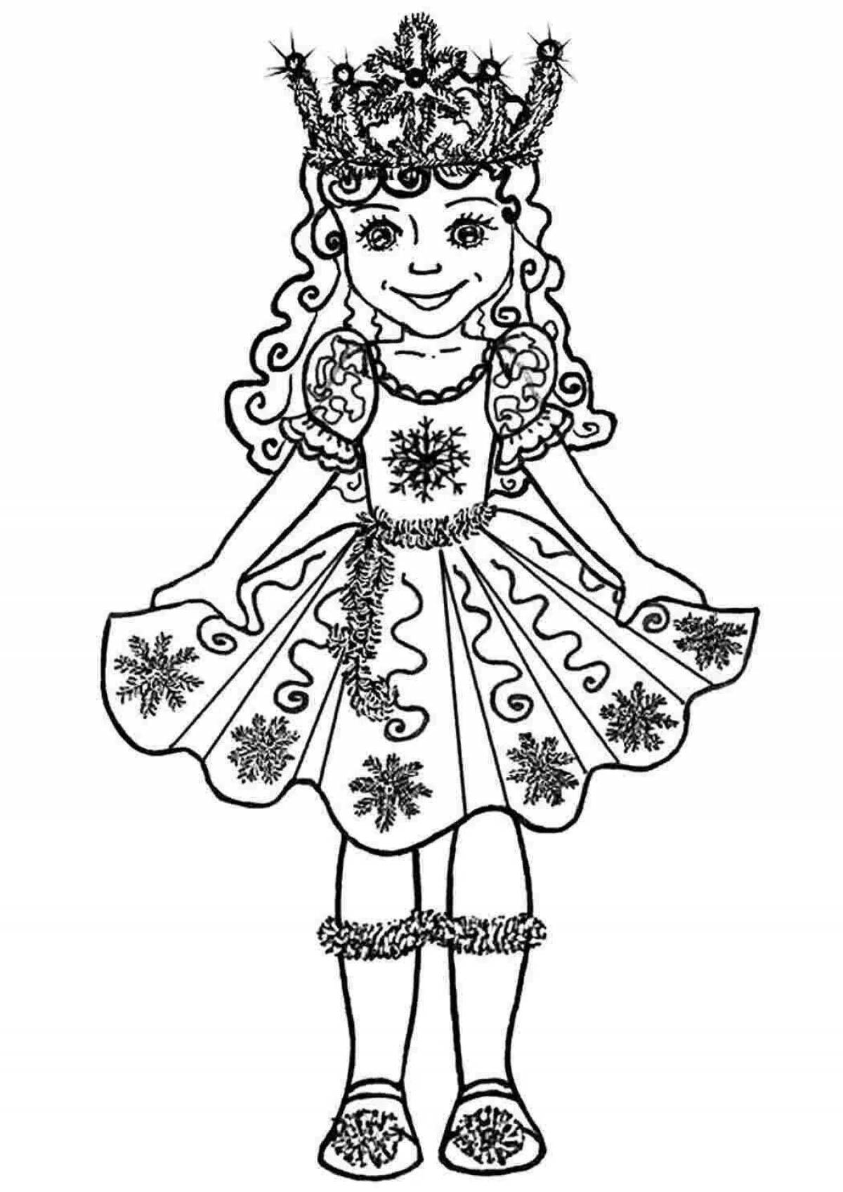 Fancy carnival costume coloring page