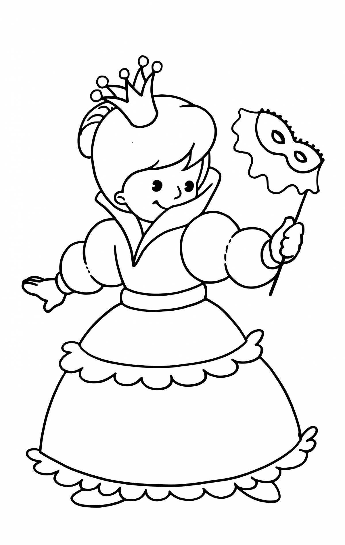 Coloring page nice carnival costume