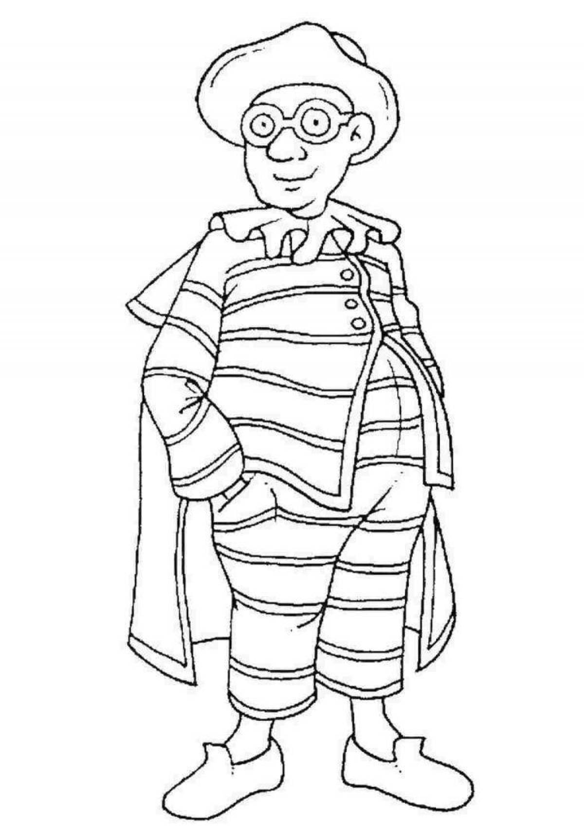 Colouring awesome carnival costume