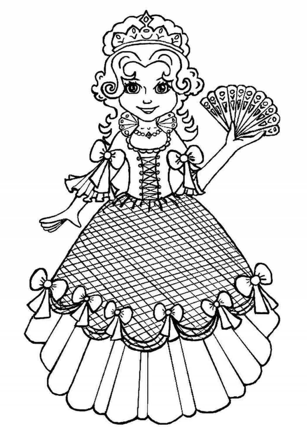 Coloring page inviting carnival costume