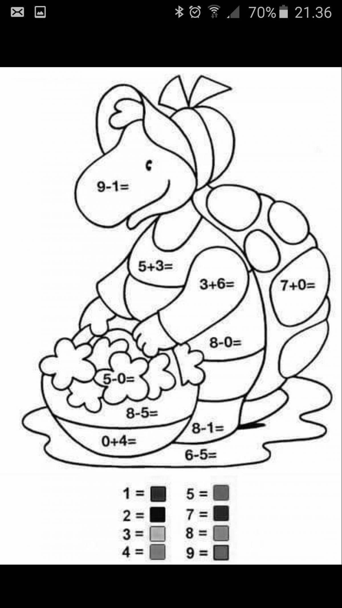 Math coloring happy beetroot
