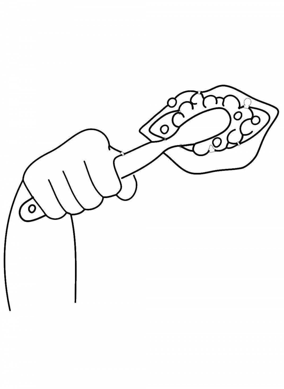 Brush your teeth live coloring page