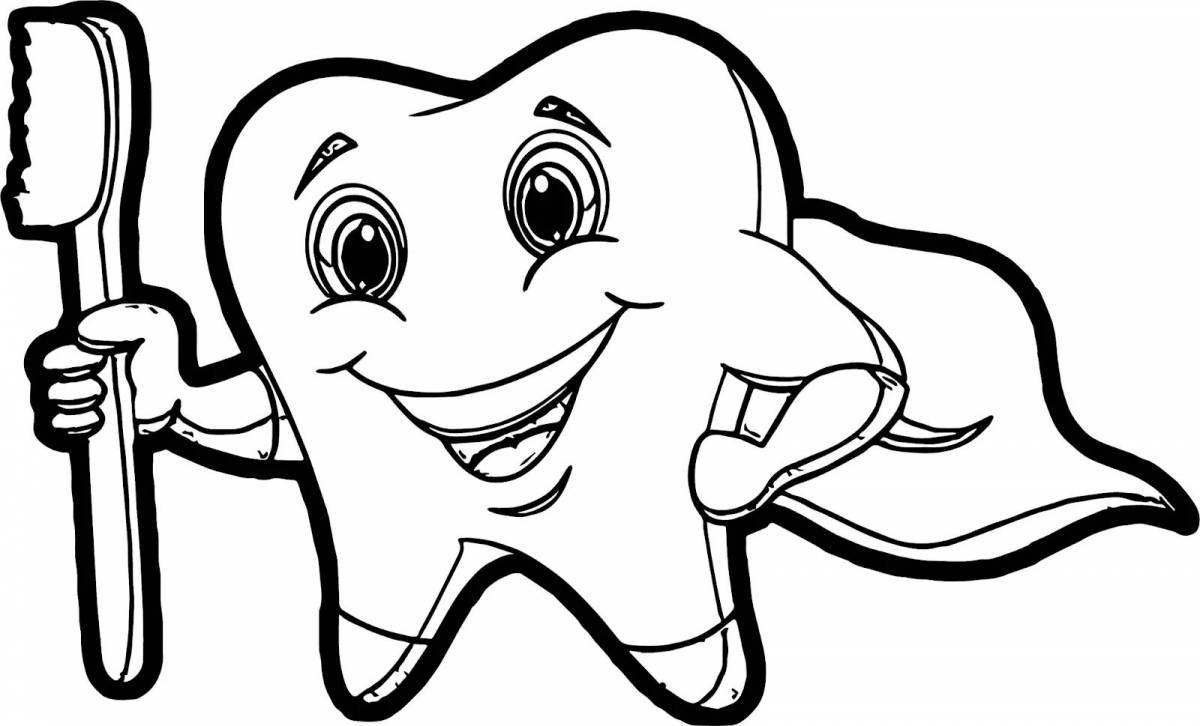 Brush your teeth coloring page