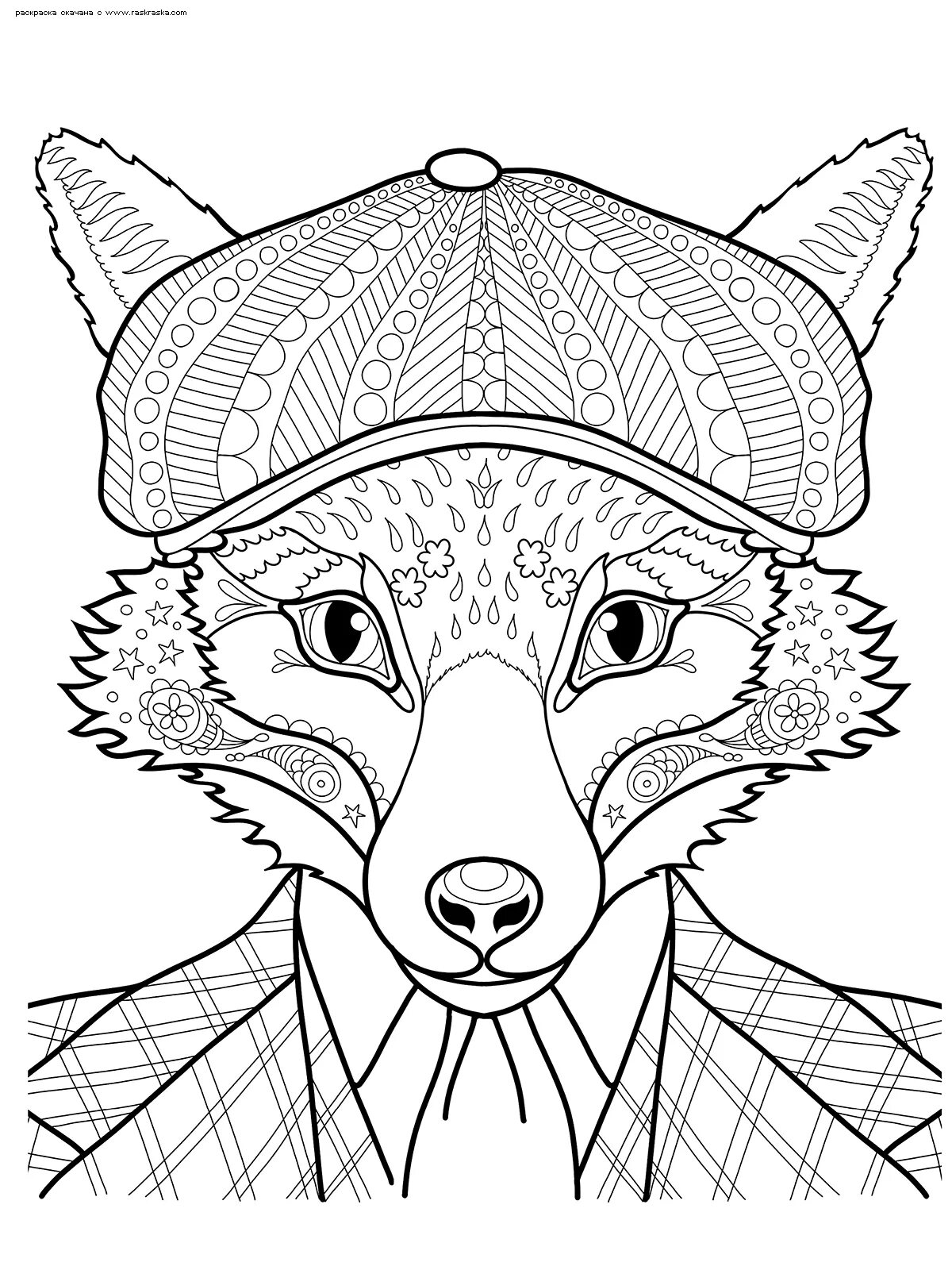Exalted coloring page fox complex