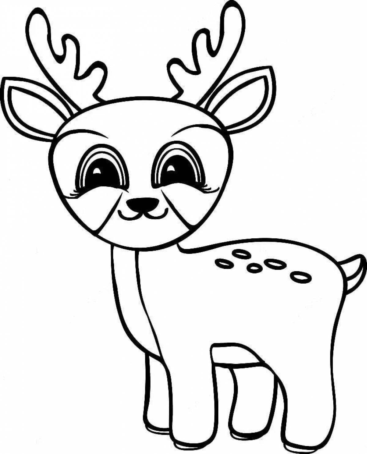 Playful coloring deer