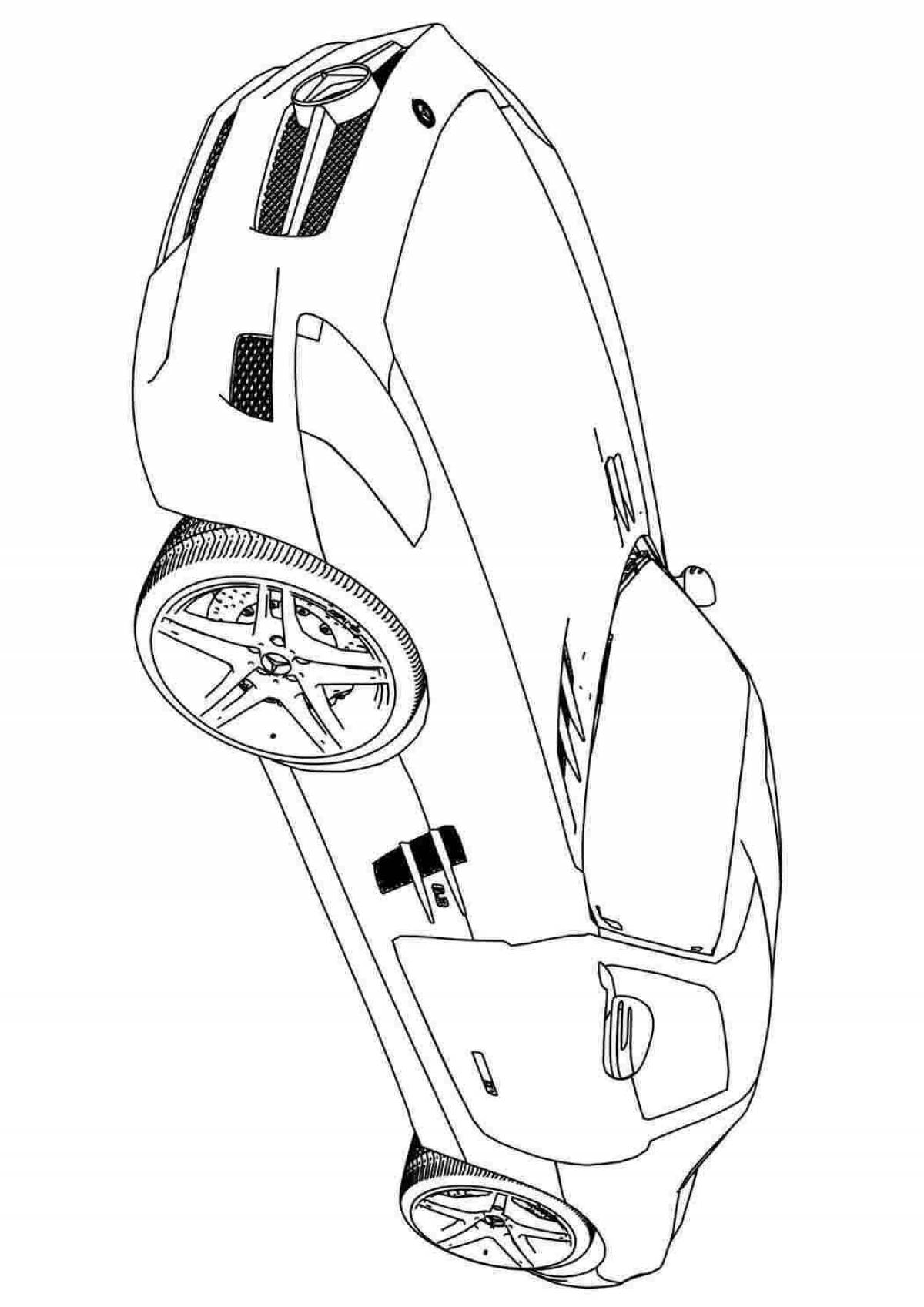Красочная раскраска мерседес будущего