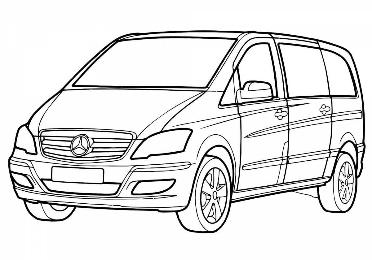 Shining coloring Mercedes of the future