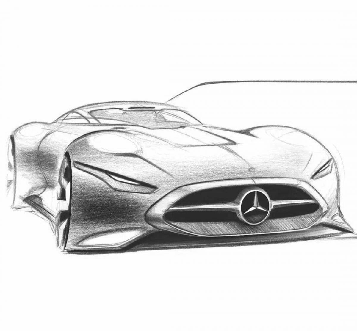 Dazzling Mercedes coloring of the future