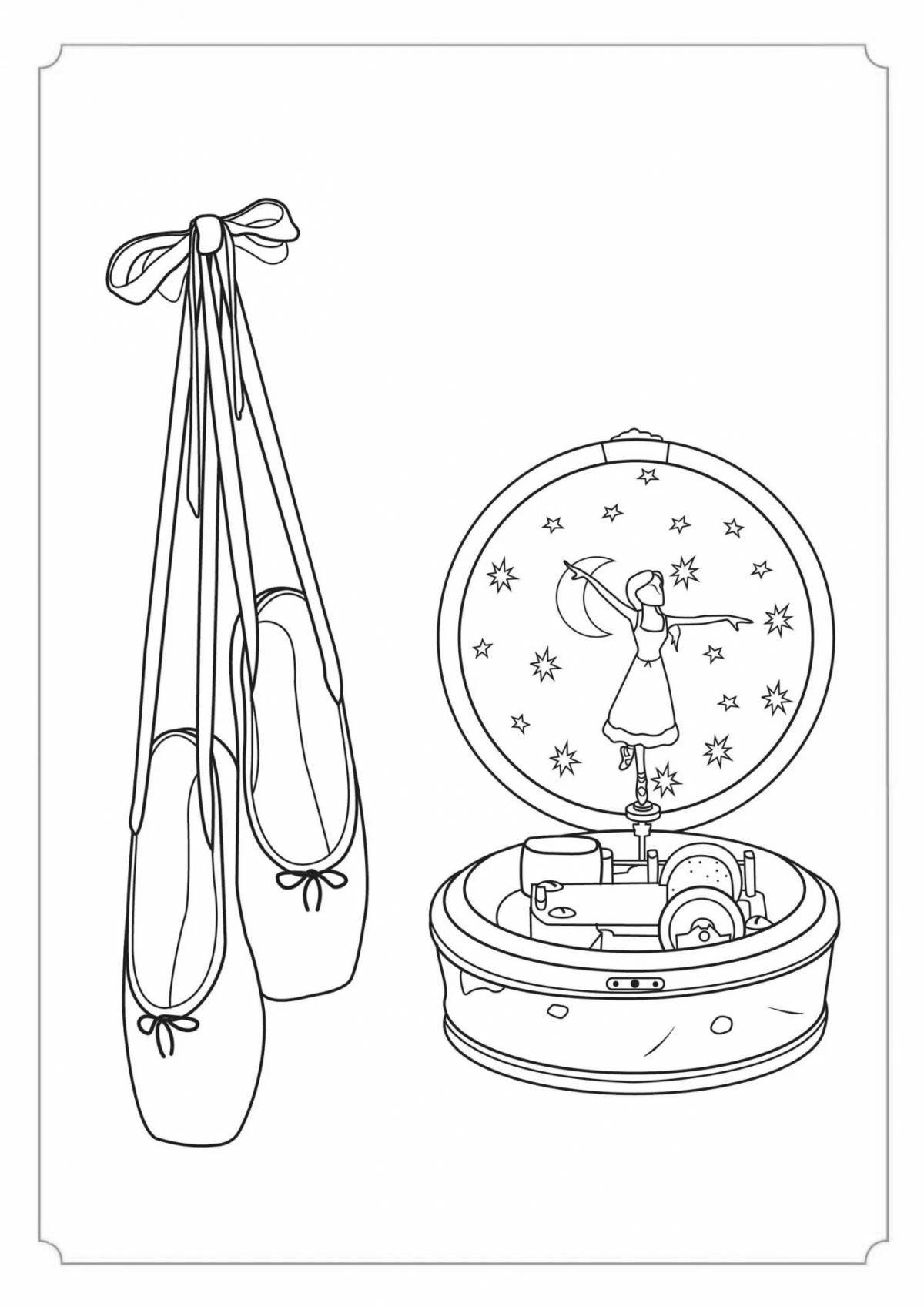 Fabulous music box coloring page