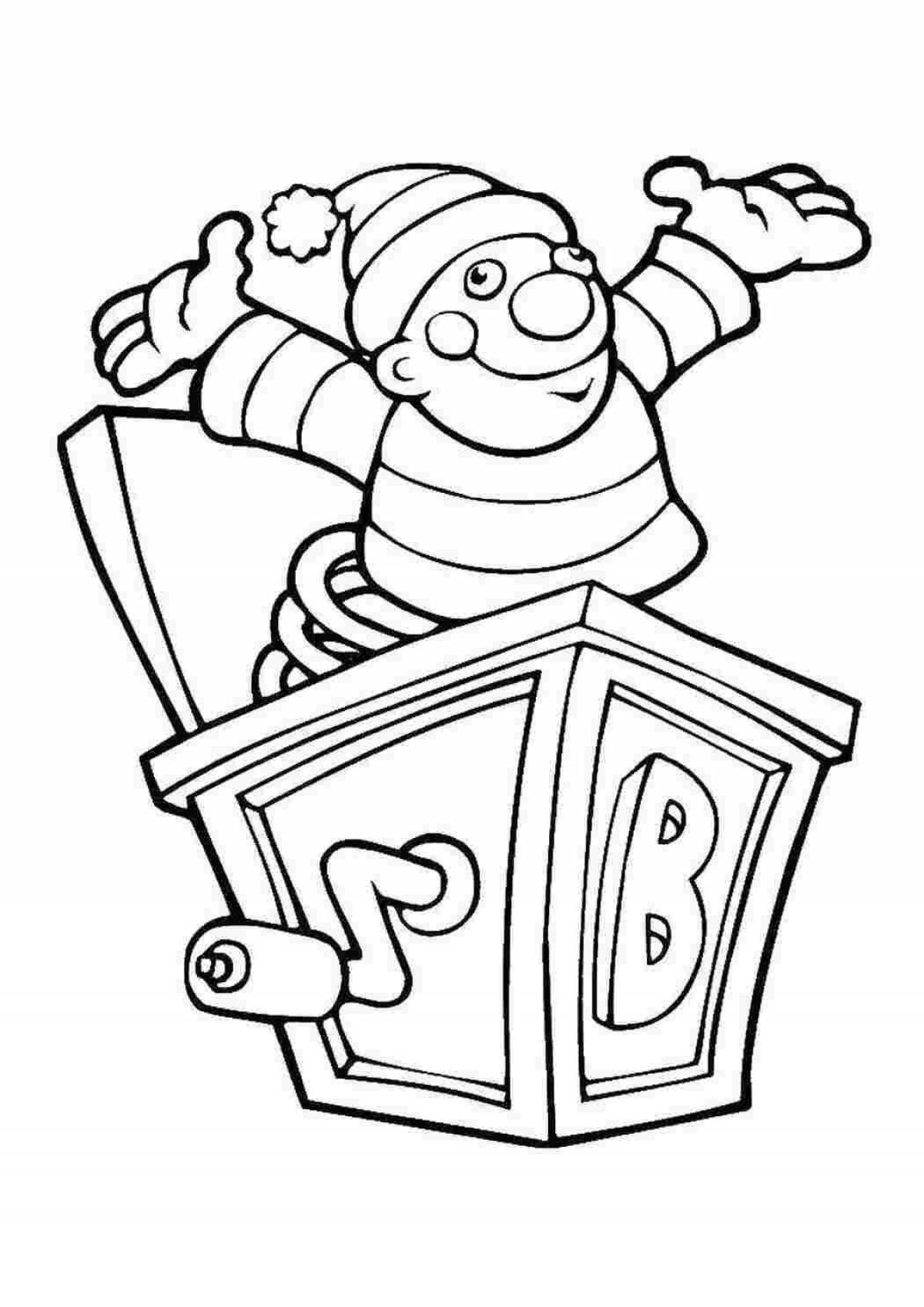 Coloring page charming music box