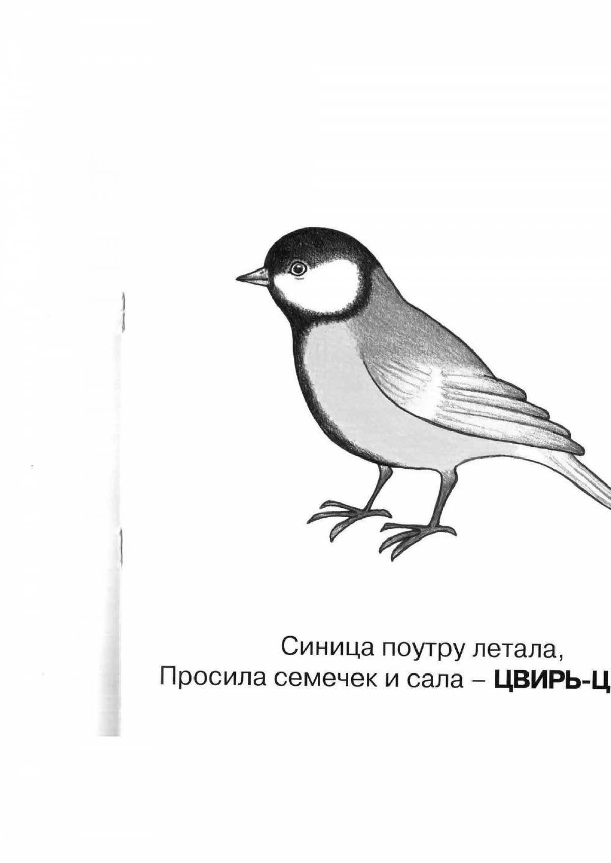 Рисунок синицы для детей
