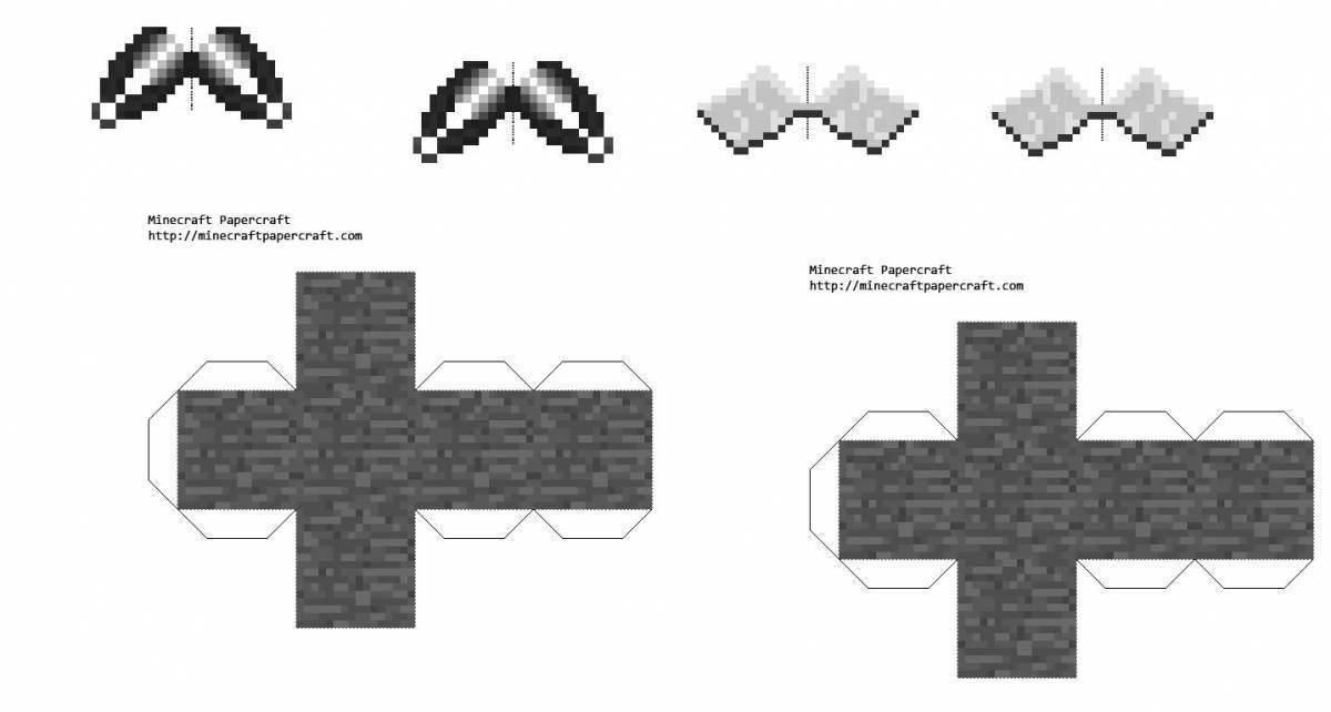 Minecraft из бумаги схемы