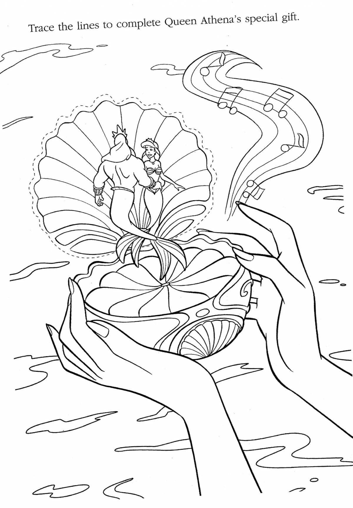 Playful music box coloring page